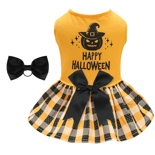 Image of CuteBone Dog Mesh Dress Halloween Puppy Sundress Pet Outfit Summer Fashion for Small Dogs Girl Cat Clothes