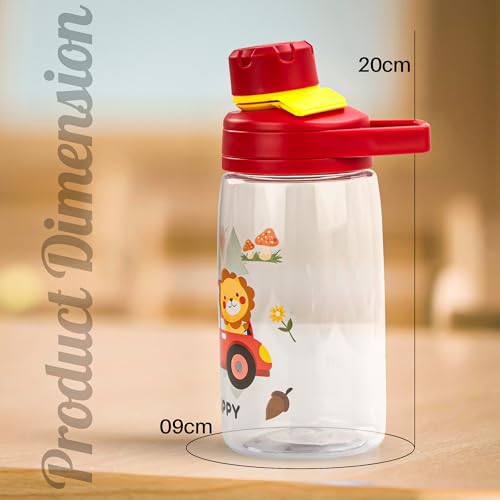 Image of BAYBEE Joy Baby Sipper Water Bottle for Kids | Spill-Proof & BPA Free Safe Sippy Water Bottle 480ml for Kids 6+ Months | Drinking Training Sipper Bottle for School Kids & Toddlers, Boys Girls (Red)