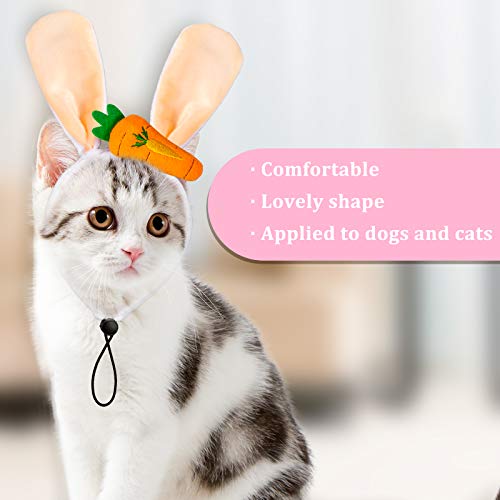 Whaline easter dog headbands easter bunny rabbit ear headwear cute carrot hair band adjustable pet easter party costume accessories for dog cat puppy, 3pcs 4 Whaline easter dog headbands easter bunny rabbit ear headwear cute carrot hair band adjustable pet easter party costume accessories for dog cat puppy, 3pcs - image 5