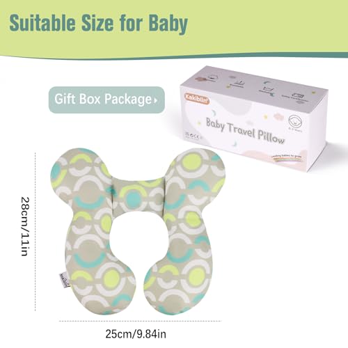 Image of KAKIBLIN Baby Travel Pillow, Upgraded Baby Neck Pillows for Car Seat, Infant Neck Support Pillow for Head and Neck,Newborn Head Support for Car Seat,Pushchair