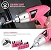 LIRFIX Pink 20-Piece 3.6V USB Rechargeable Cordless Screwdriver Set - Compact Toolbox with Claw Hammer, Needle-Nose Pliers & Screwdriver Bits, Low-Power Electric Tool Kit for Women, Ideal Gift
