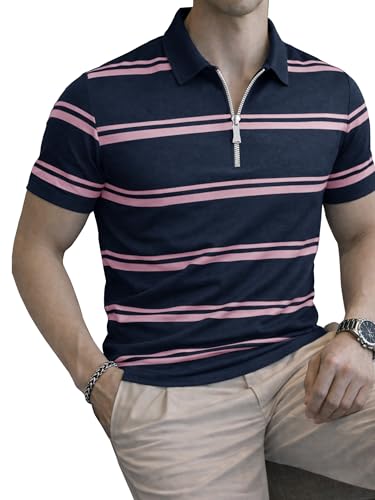 Image of Noble Monk Men's Regular Fit Polo Neck T-Shirt | Half Sleeve