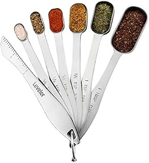 Spring Chef Heavy Duty Stainless Steel Metal Measuring Spoons for Dry or Liquid