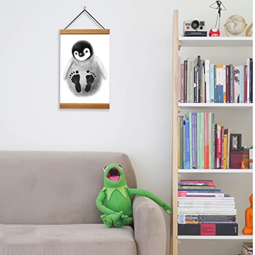 Baby Penguin Footprint Kit,Footprint Set, Baby Shower Keepsake Gift, Newborn Gifts, Baby Room Art,Personalized Baby Gifts For Girls, Boys, Baby Nursery Decor (A4(0-6Months), Penguin) #TOP5