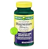 Spring Valley Magnesium Sleep Support Bone & Joint Health Dietary Supplement Vegetarian Capsules, 200 mg, 60 Count + SUREFECT Organizer.