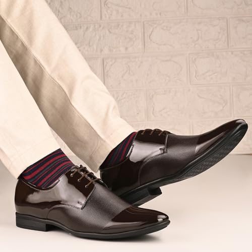 Image of Centrino Men's Formal Shoes |Premium Craftsmanship & Durable Build |Stylish & Elegant Design | Lace-Up Design with Cushioned Insole for Comfort |Craftsmanship for All-Day Elegance (9745)