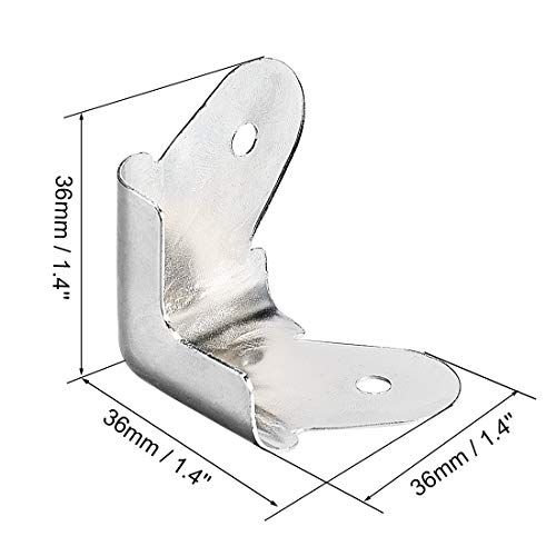 sourcing map 4 Stück Lautsprecher Eckenschutz Schränke Ecken Stapelbare Schutzwickel Winkel 1,4 Zoll Gehäuseschutz Metall