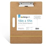 KINGART Artist Sketch Tote Board 13" x 17" - Great for Classroom, Studio or Field Use