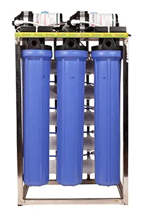 Quantech 100 LPH 100 L Per-hour Stainless Steel with Auto Shut off and TDS Adjuster Commercial UV + RO Water Purifier Plant