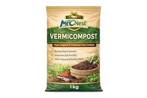 Image of Vermicompost Organic Fertilizer - 100% Natural, Chemical Free Compost for Plants & Gardening | Improves Soil Fertility & Plant Growth 1kg (1 kg)