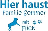 Wandaufkleber Französischen Bulldogge mit Name