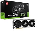 MSI GeForce RTX 4070 Ventus 3X 12G OC Grafikkarte - RTX 4070 GPU, 12GB GDDR6X (21Gbits/192 Bit), PCIe 4.0-2 x TORX Fan 4.0 - HDMI 2.1a, DisplayPort 1.4a