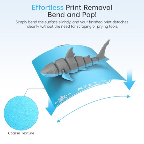 BIQU CryoGrip Pro Frostbite Cold Build Plate for Bambu-Lab P2S P1S P1P X1C X1E A1 3D Printers, Super-Tack Spring Steel Sheet, 257x257mm, Room Temperature Printing, Double-Sided