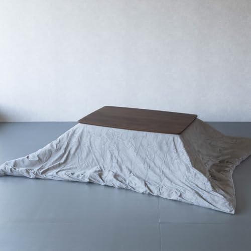 KEN JAPAN Manta Kotatsu, futón Kotatsu, reversible, material de tela 100% poliéster, hogar y vida, manta para calentador kotatsu... (gris, rectangular)