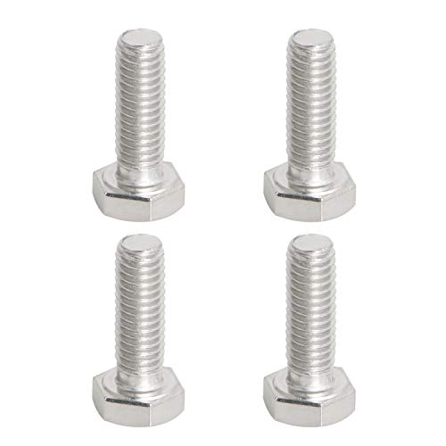 Image of Left Hand M6 x 20mm Hex Head Bolts Screws 304 Stainless Steel, A2-70 Fasteners Fully Machine Reverse Threaded SUS304 4 Pcs