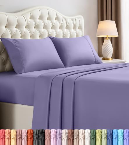 Image of Utopia Bedding Queen Sheet Set - 4 Piece Bed Sheets for Queen Size Bed, Soft and Breathable Microfiber, Includes 1 Fitted Sheet, 1 Flat Sheet and 2 Pillowcases - Oeko Tex (Peri)