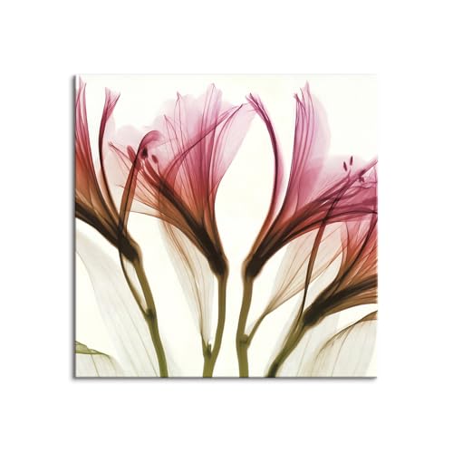 �ԐA���̕ǂ̕��i�ʐ^���G�� �|�X�^�[ �ؘg�t���̊����i 3 ���A�[�g�p�l�� �u���ی|�p�̉ԁv �L�����o�X�G�� ������ЁA�Ƃ̕��������̂��߂� �Ǌ|�� (60x60cm�i24x24in�j,B)