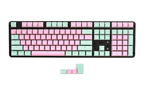 HK Gaming 108 - Juego de 108 Teclas de Doble Disparo PBT Pudding Ansi/ISO - Perfil OEM Pudding Keyset 60% / 87 TKL / 104/108 MX (Miami Vice)