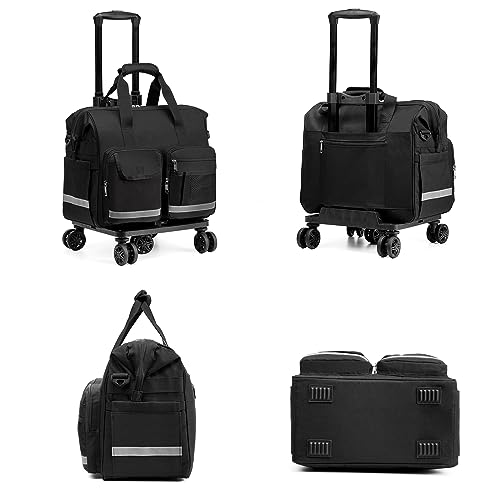 Image of Rolling Medical Bag Nurse Doctor for Women for Work Rolling Duffle Bag Family Prosessional Nursing Bag with Laptop Compartment Home Health Physical Theraphy Bag Hiking Team Police Army Scout Portable
