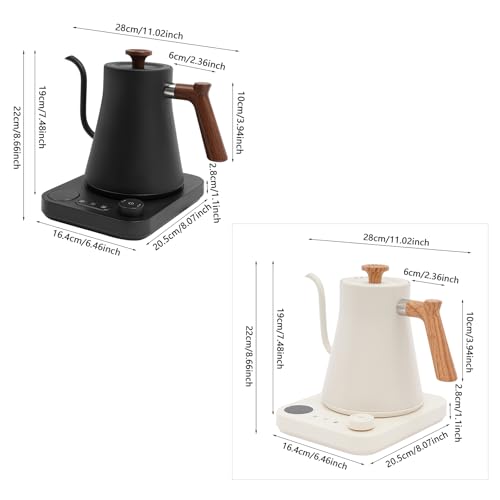 Hervidor eléctrico de cuello de ganso 1200W negro miniatura 2