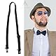 ANNASAMDO 10 Stück Verstellbare Fliege Bänder Fliege Riemen gummiband, Verlängerungsband Gürtel Elastic Strap Extender mit Clip Schwarz Geeignet für die Meisten Fliege, Jungen und Männer