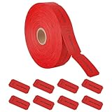 1000 Stück Wertmarken Rollen Rot - Perforierte Wertmarken mit Fortlaufenden Nummern (0001-1000), Einfache Verfolgung & Prüfung für Spiele, Hochzeiten, Bars, Karneval & Party-Veranstaltungen
