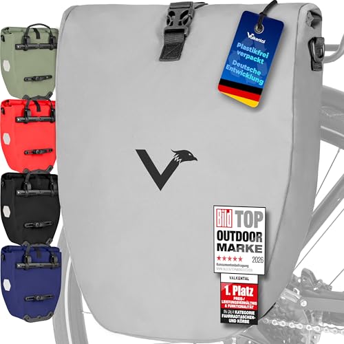 Valkental® Große & wasserdichte Gepäckträgertasche - Fahrradtasche für Gepäckträger...