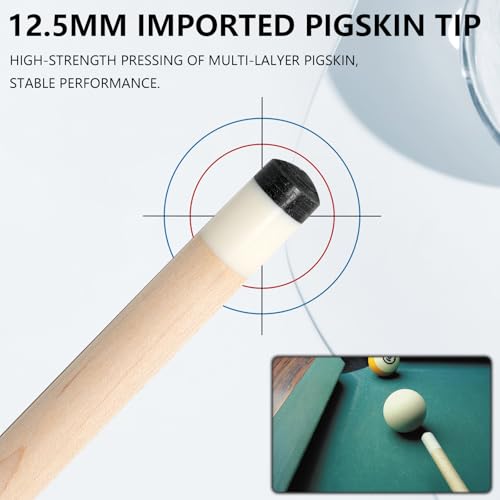Queue de billard basse déflexion CUEELF avec grip cuir pour un contrôle de trajectoire - 6