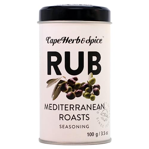 Cape Herb & Spice Rub Mediterranean Roasts Seasoning Condiment Made With Natural Ingredients, 100 g Tin (Pack of 1)