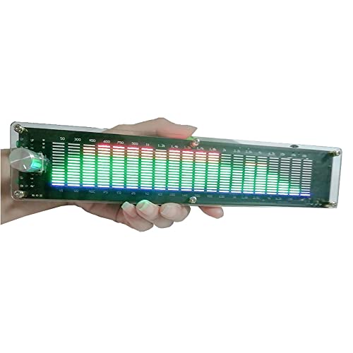 Ecualizador DSP de Espectro Musical con Luces LED, Modo Múltiple, Captación de Voz, Carcasa de Acrílico, Rango de Frecuencia 50 Hz - 20 kHz (sin DSP) miniatura 1