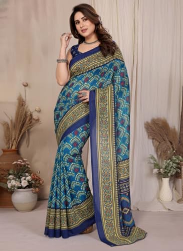 Image of Yashika Women's Georgette Saree with Blouse Piece for Traditional Ethinic Wear Sari