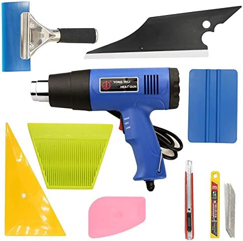 Syneticusa SUV/Truck/Car Car Vinyl Wrap Tool Window Tint 8pcs Kit for Auto Film Tinting Set Application Installation or Removal with Heat Gun