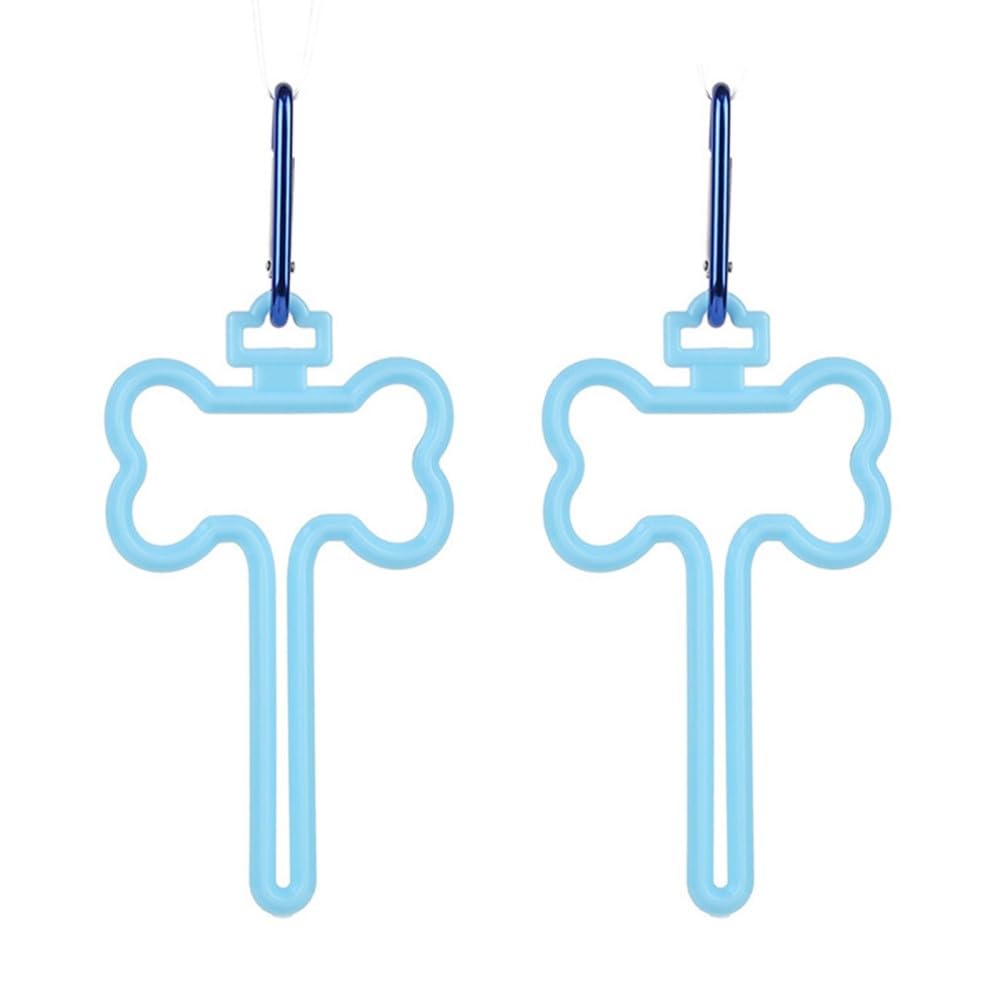 Dongker Light Blue 2 Pcs Dog Poop Bag Holders, Pet Waste Bag With Carabiner Clip For Leash Attachment To Hold Waste Bag Poop Bags