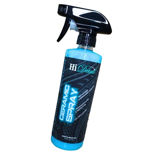 HI DETAIL SiO2 Premium ceramic spray wax polish sealant. Slick glossy wet finish For Cars, Boats, Rvs Motorcycle 16oz