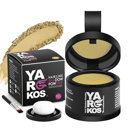 Yargkos Hairline Shadow Powder, Light Blonde, Root Touch Up Powder for Instantly Gray Hair Cover Up, Women Color Root Coverage for Thinning Grey, Mens Roots Concealer for Hair Loss Beard Line, #10