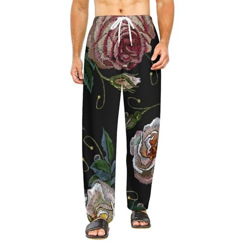 Vêtements de nuit femme à motif fleur vintage et poches intégrées en taille S