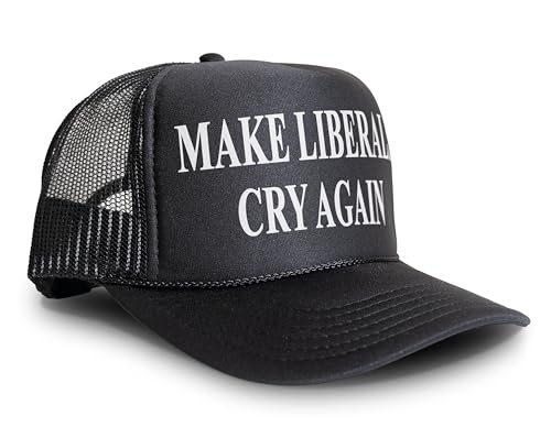 True Patriot Supply Co Make Liberals Cry Again Maga Trucker Hat Mesh Cap - Bl...