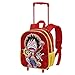 Produktbild One Piece Luffy-Kleiner 3D Rucksack mit Rädern, Rot