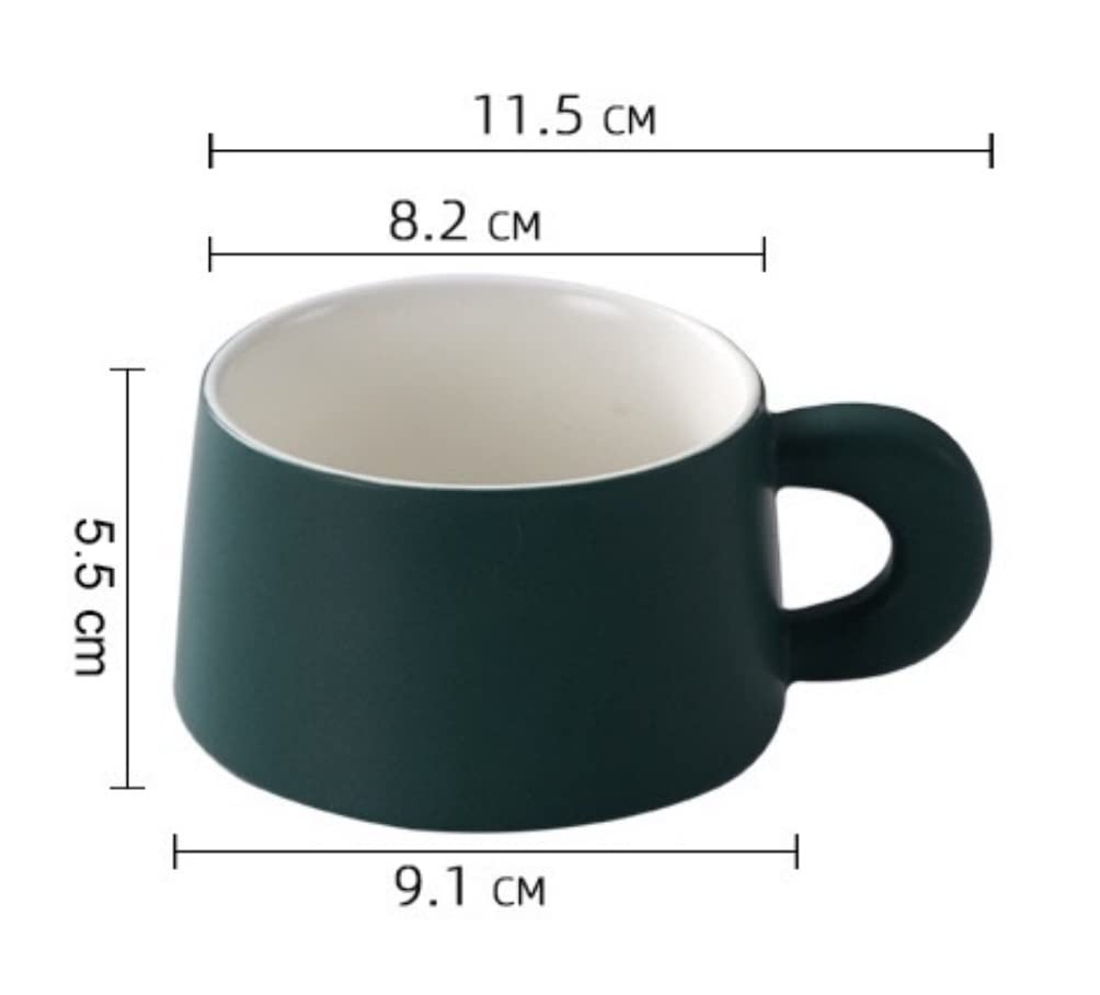 Filiżanki do Kawy Kubki do Kawy Kubek do Kawy Nowoczesny Zestaw Kubków Do Kawy Ze Spodkiem Ceramiczny Kubek Do Kawy Z Uchwytem Idealny Prezent Niebieski Wielofunkcyjny Filiżanki Herbaty Filiżanka do K