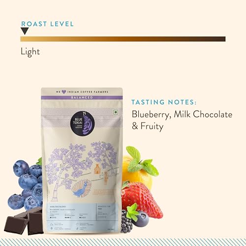 Blue Tokai Coffee Roasters Amaltas Blend - Light Roast | Whole Bean 250g | Rich & Creamy | 100% Arabica Beans | Specialty Coffee | Freshly Roasted Coffee Beans