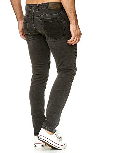Jeans Biker en Denim Tazzio 16517 Coupe Slim Fit et Look Destroy - 4