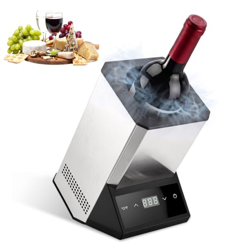MEKIBOT Electric Wine Chiller Single Bottle Adjustable 41-64F Fits 750ml Bottles