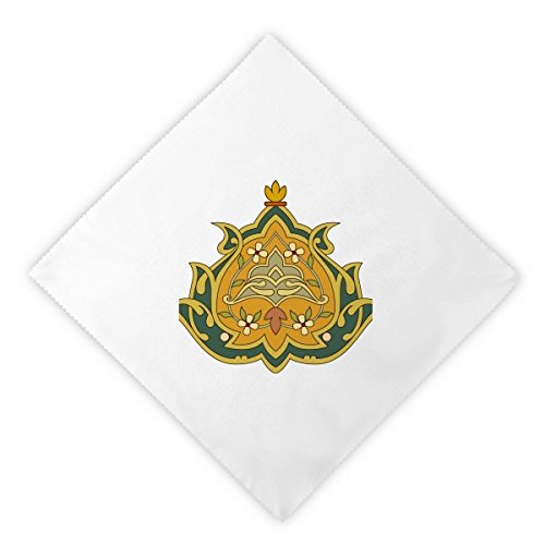 Servilletas de tela blancas con estampado de flor barroca para mesa de comedor, 2 piezas 2
