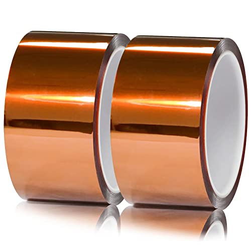 Image of Kapton Tape, Polyimide Film Tape, 2 inch x 36 yd, for 3D Printing, Electric Task, Soldering, No Residue.