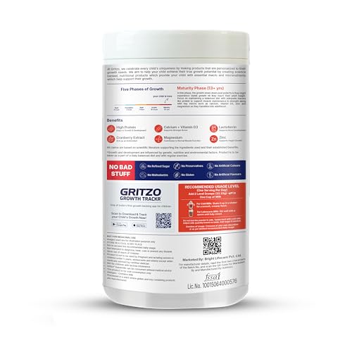 Image of Gritzo SuperMilk Growth+ (13+y Girls) (Cafe Mocha, 400g) with Iron Gummies (Mixed Berry Flavour, 30 Gummies) | Pack of 2