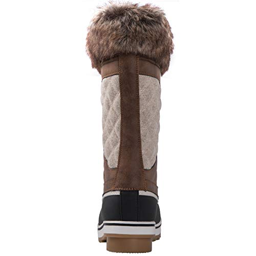kingshow Globalwin Women's 1918 Brown/Beige Winter Boots 7.5M