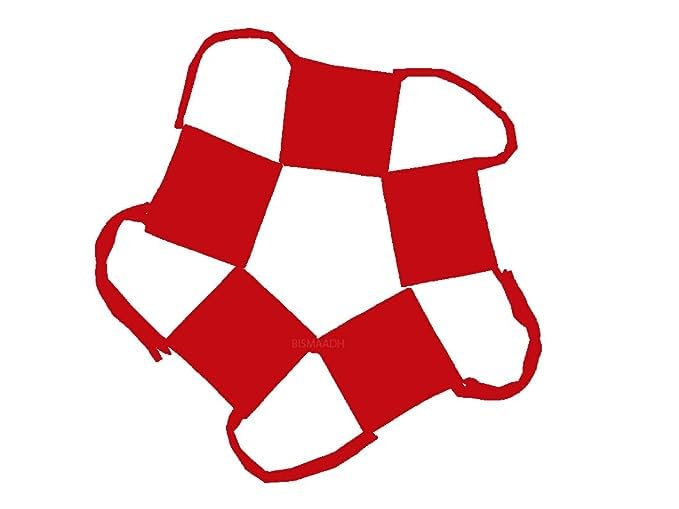 Cotton 4 Tani Patka - Four Tani/Strings/Taniyan Wala Patka/Sikh Kids & Boys Dastaar/Bandana - Pack of 5(red)