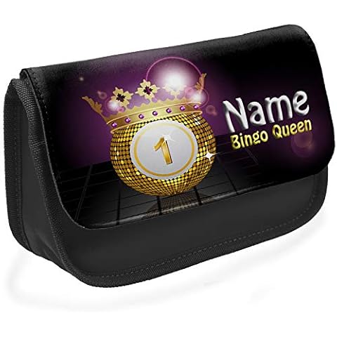 Personalised BINGO QUEEN Pen Dabber Carrier Case Bag Pencil ST456 Cover