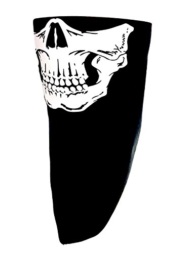 Black usa made adjustable close custom cotton bandana skull face …