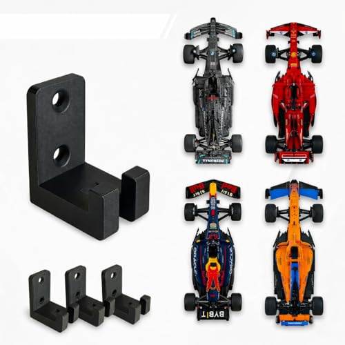 Wall Mount Hook Compatible with Lego 42207 42171 42141 42206 Wall Mount Bracket Display Holder (4 Pack Car Not Included)